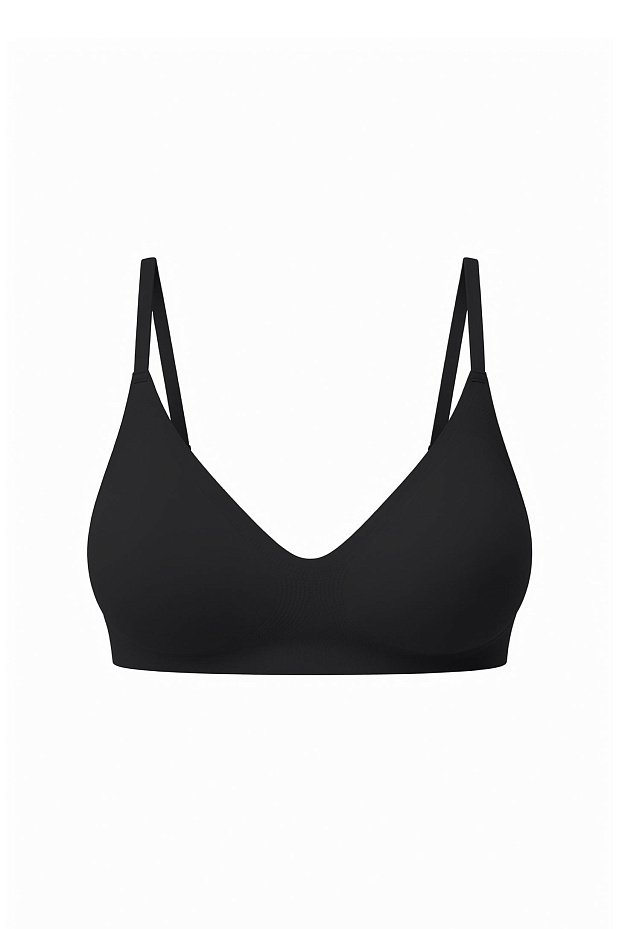 Топ с треугольными чашками (черный)