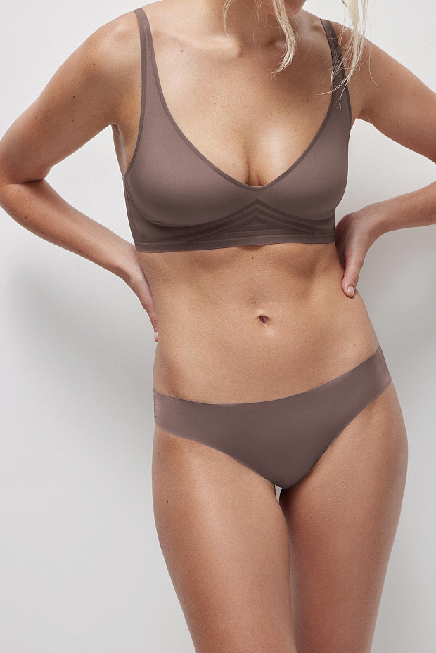 Трусы-слипы со средней посадкой (капучино)