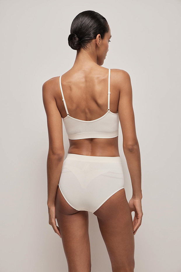 Трусы-кюлоты с высокой посадкой (пломбир)