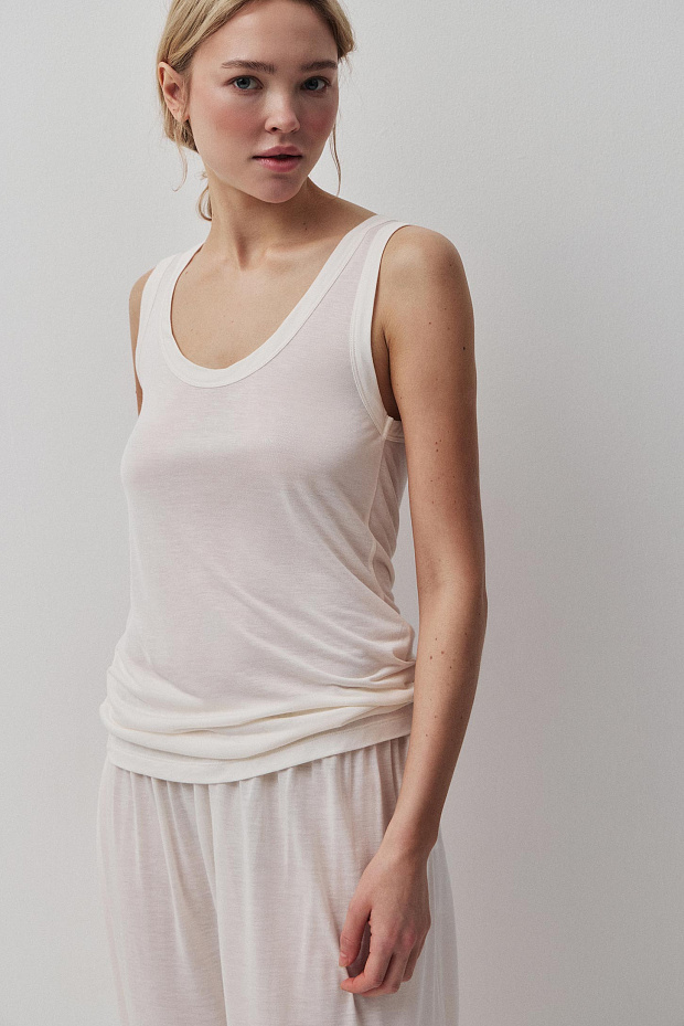 Майка модели топ пижамная (пломбир)