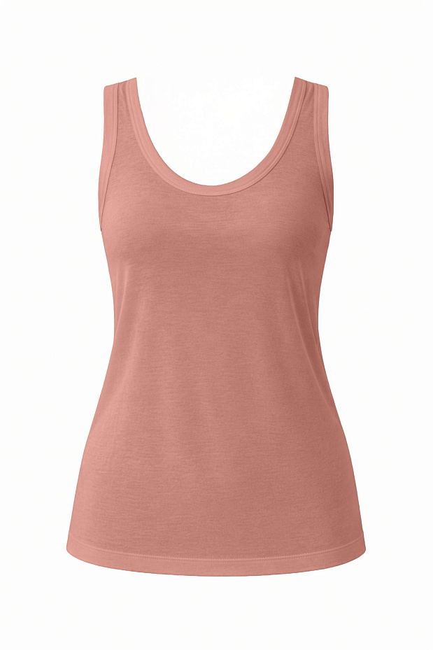 Майка модели топ пижамная (терракотовый)