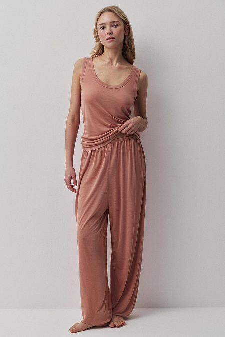 Брюки пижамные (терракотовый)