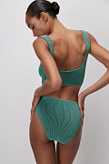 Купальные трусы-бразильяно с высокой посадкой (зеленый)