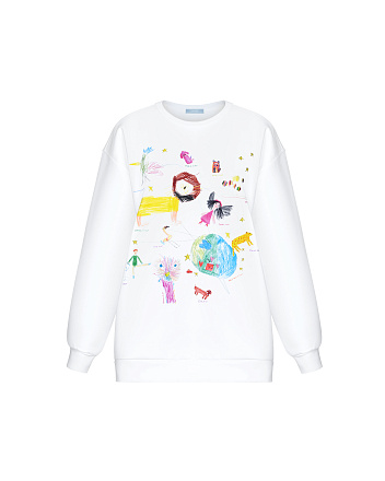 Толстовка оверсайз с принтом belle you mama