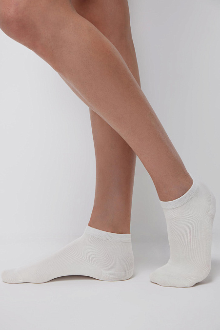 Короткие носки из модала (молочный)