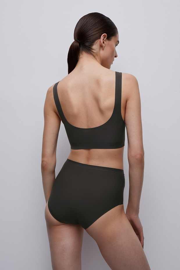 Топ с лазерным кроем Invisible (горячий шоколад)