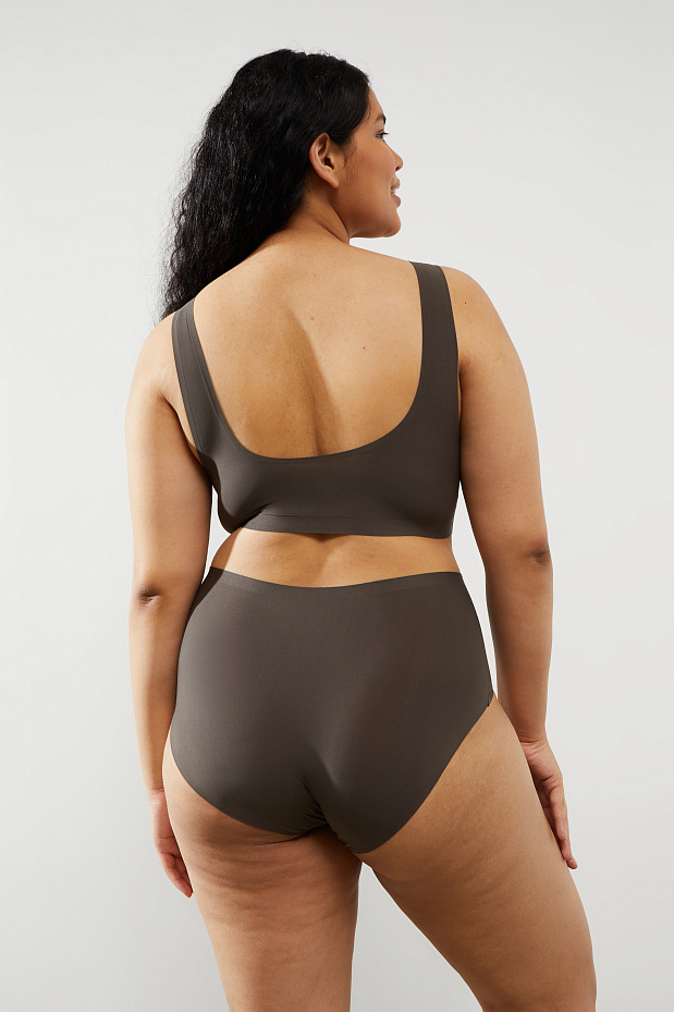 Топ с лазерным кроем Invisible (горячий шоколад)