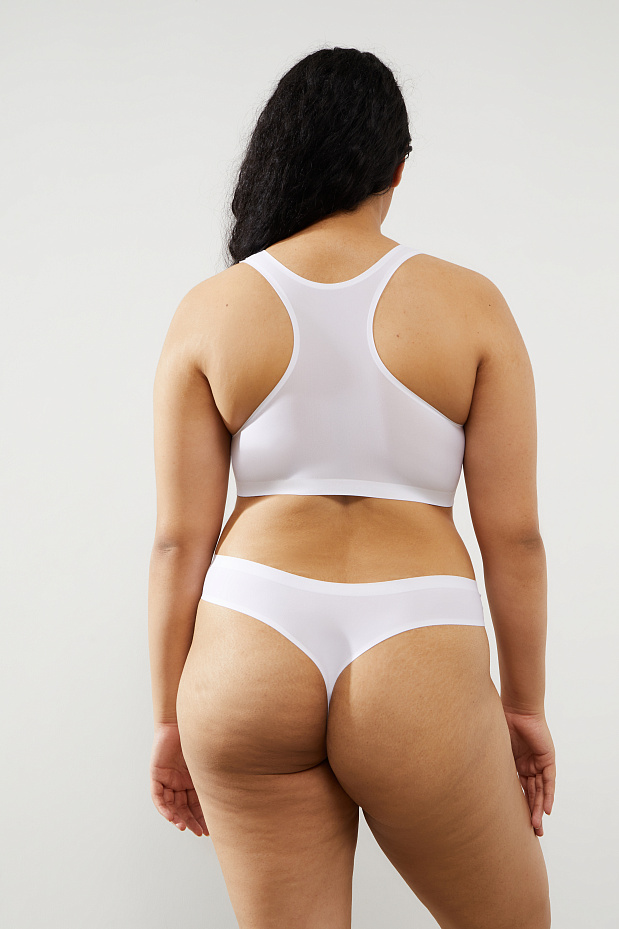 Топ-борцовка с лазерным кроем Invisible (белый)