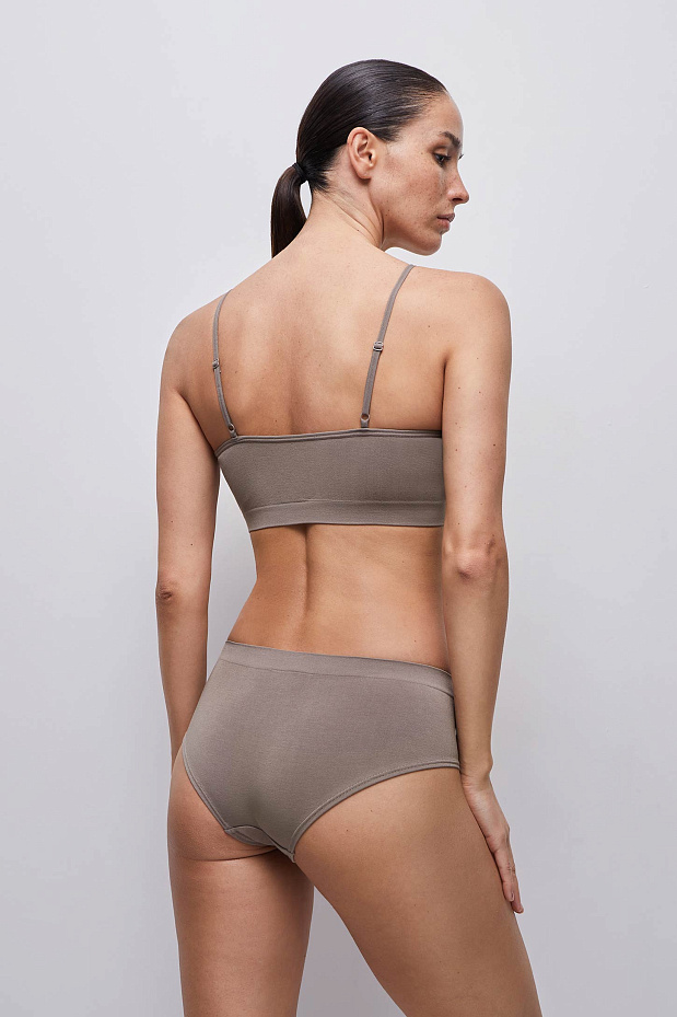 Топ на тонких бретелях Бамбук (серо-бежевый)