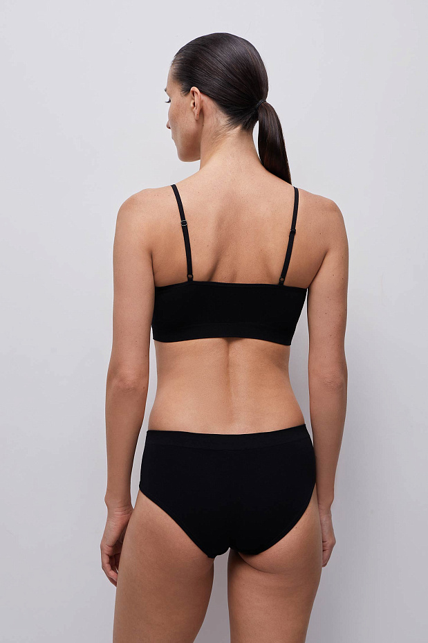 Топ на тонких бретелях Бамбук (черный)