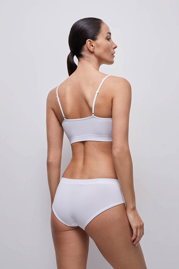 Топ на тонких бретелях Бамбук (белый)