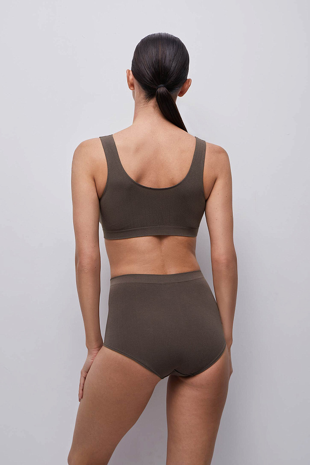 Топ на широких бретелях Бамбук (горячий шоколад)