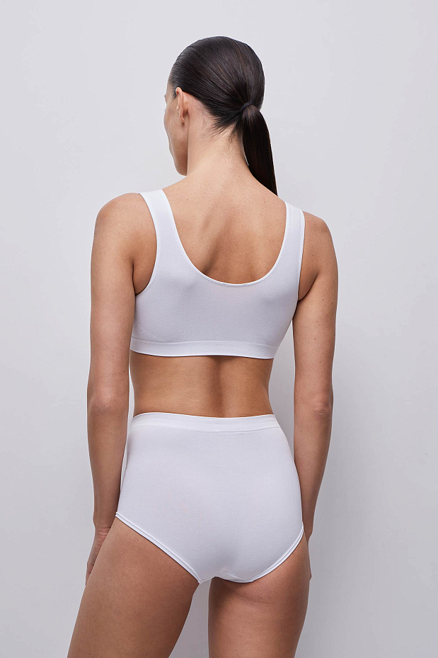 Топ на широких бретелях Бамбук (белый)