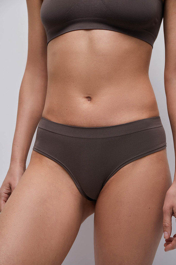 Трусы стринги с низкой посадкой Бамбук (горячий шоколад)