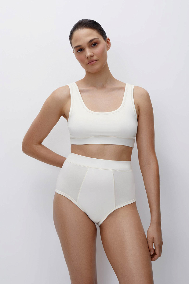 Трусы-слипы с высокой посадкой из бамбука (тофу)