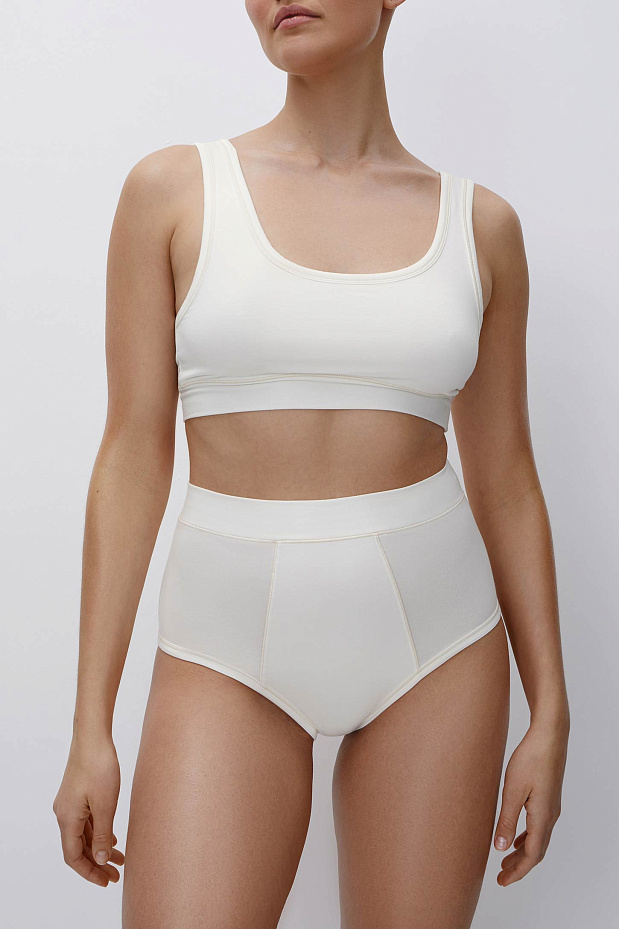 Трусы-слипы с высокой посадкой из бамбука (тофу)