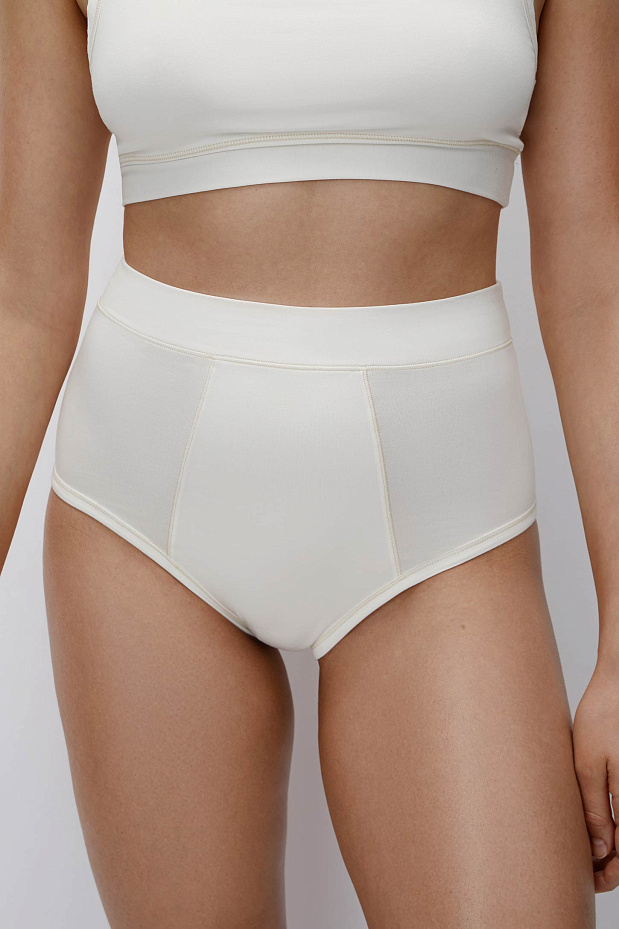 Трусы-слипы с высокой посадкой из бамбука (тофу)