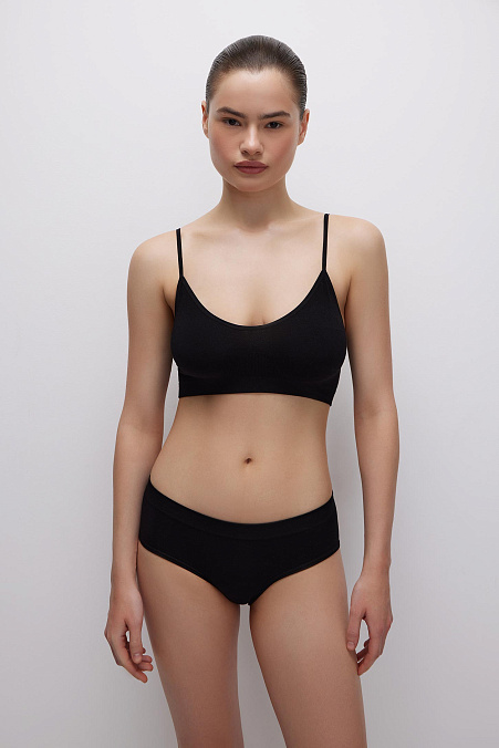 Трусы-хипстер с низкой посадкой Бамбук (черный)