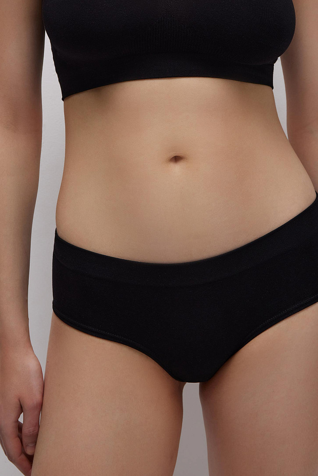 Трусы-хипстер с низкой посадкой Бамбук (черный)