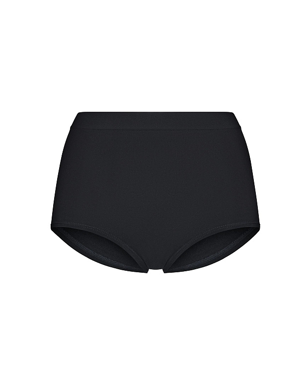Трусы-кюлот с высокой посадкой Бамбук (черный)