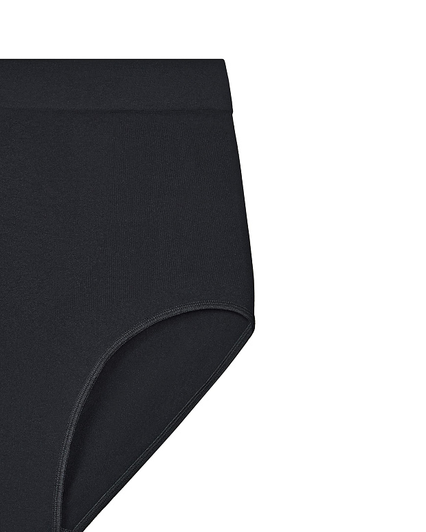 Трусы-кюлот с высокой посадкой Бамбук (черный)