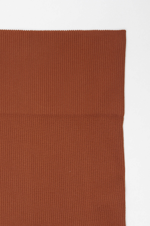 Легинсы в рубчик c высокой посадкой из бамбука (терракотовый)