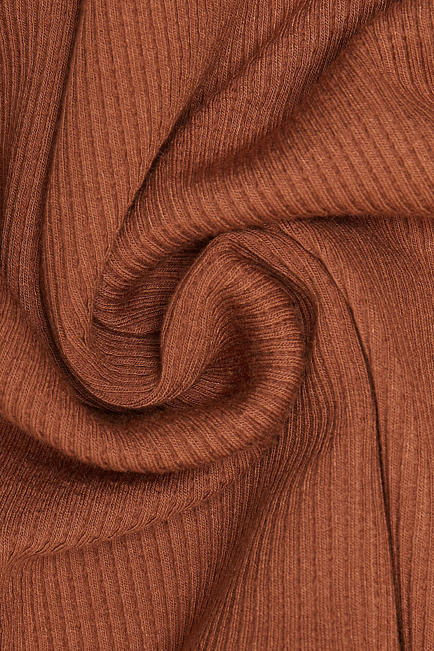 Кроп-топ из бамбукового трикотажа (терракотовый)