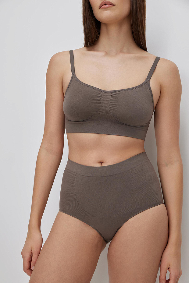 Трусы Высокие моделирующие (шоколад)