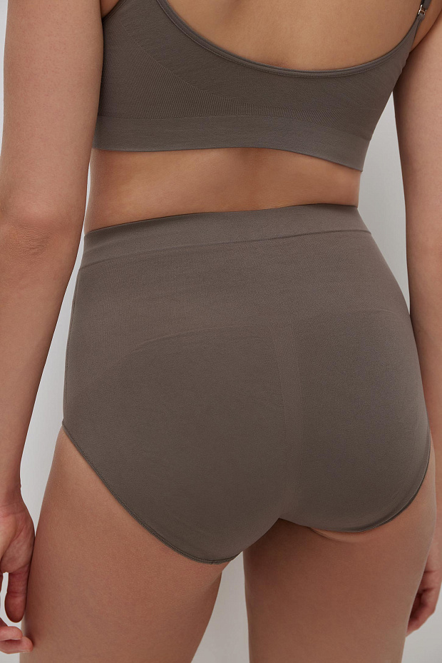 Трусы Высокие моделирующие (шоколад)