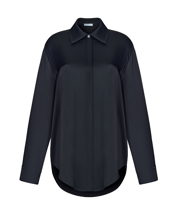 Рубашка из сатина (черный)