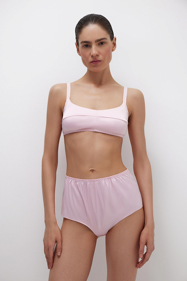 Топ ретро из сатина (розовый)