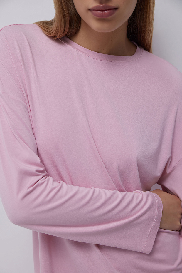 Лонгслив из бамбука (розовый)