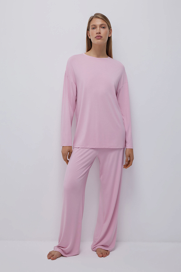 Пижамные брюки женские (розовый)