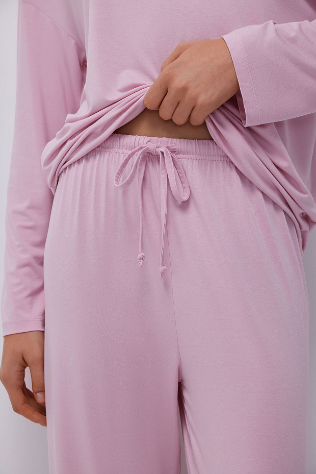 Пижамные брюки женские (розовый)