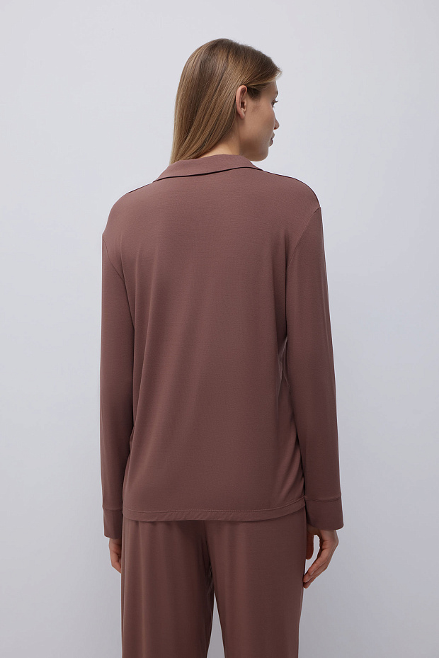 Пижамная рубашка женская (молочный шоколад)