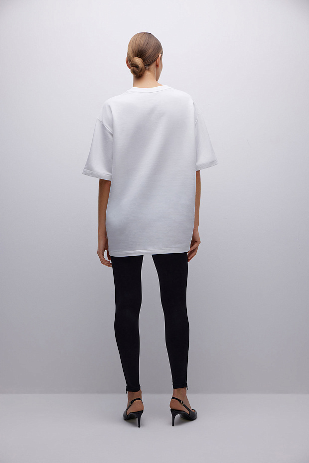 Легинсы из бифлекса с молниями (черный)