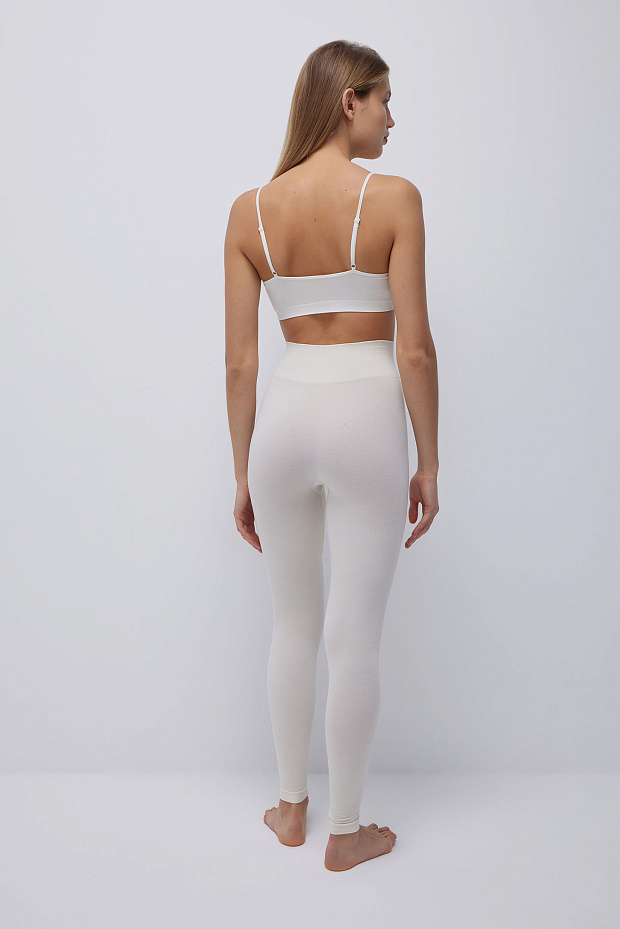 Легинсы из меланжевого полотна (пломбир)