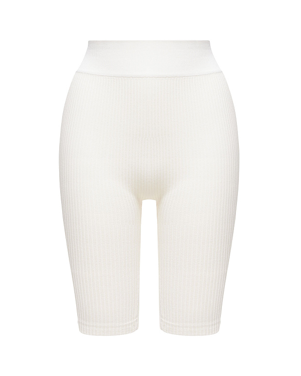 Велосипедки с высокой посадкой в рубчик (пломбир)