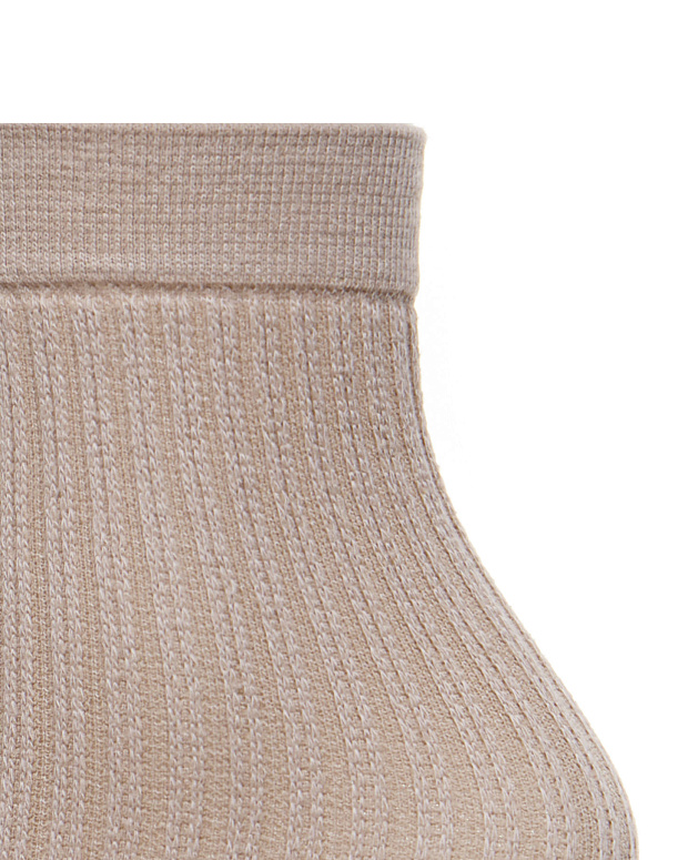 Носки в рубчик хлопковые (серо-бежевый)