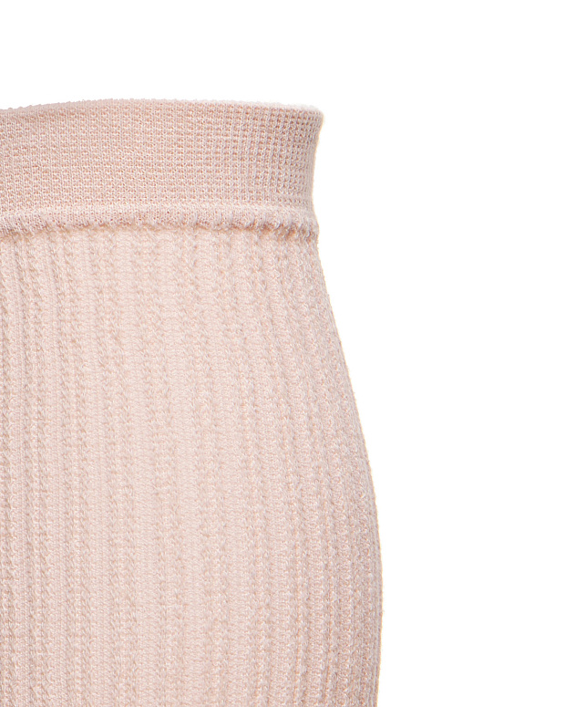 Гетры в рубчик хлопковые (розово-бежевый)