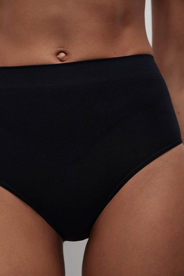 Трусы-кюлоты с высокой посадкой (черный)