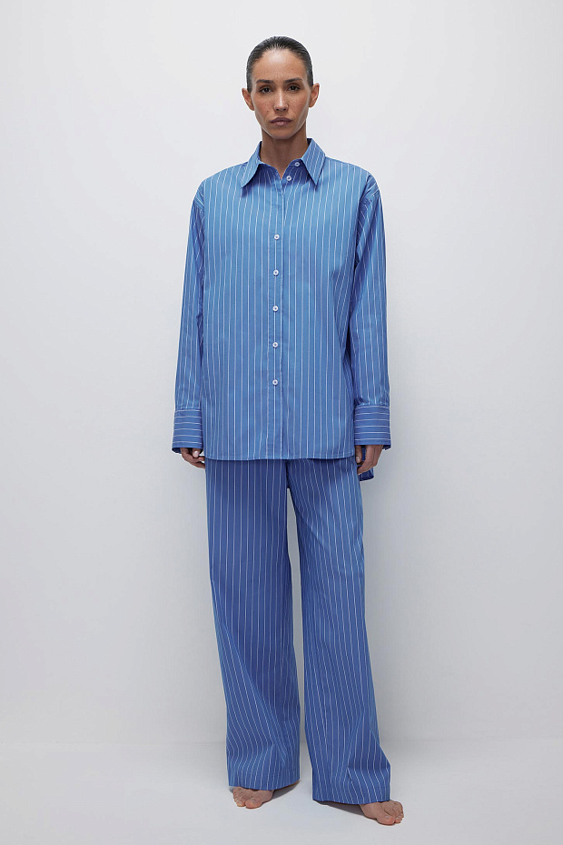 Брюки пижамные (темно-голубой)