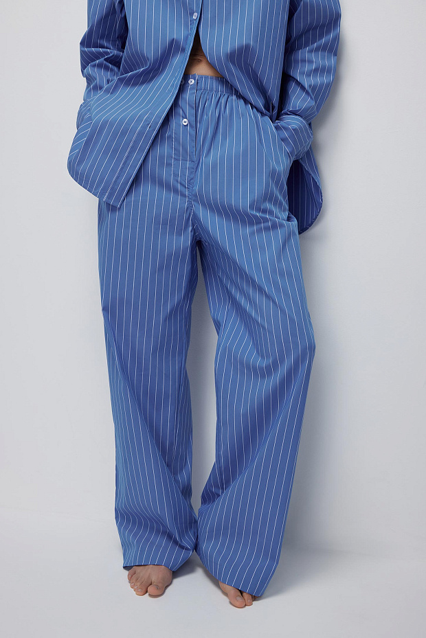 Брюки пижамные (темно-голубой)