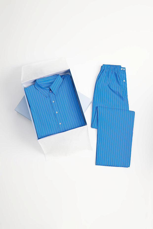 Брюки пижамные (темно-голубой)