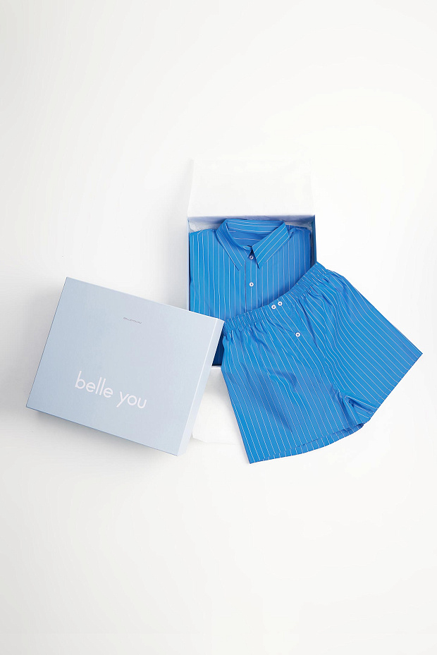 Шорты пижамные (темно-голубой)