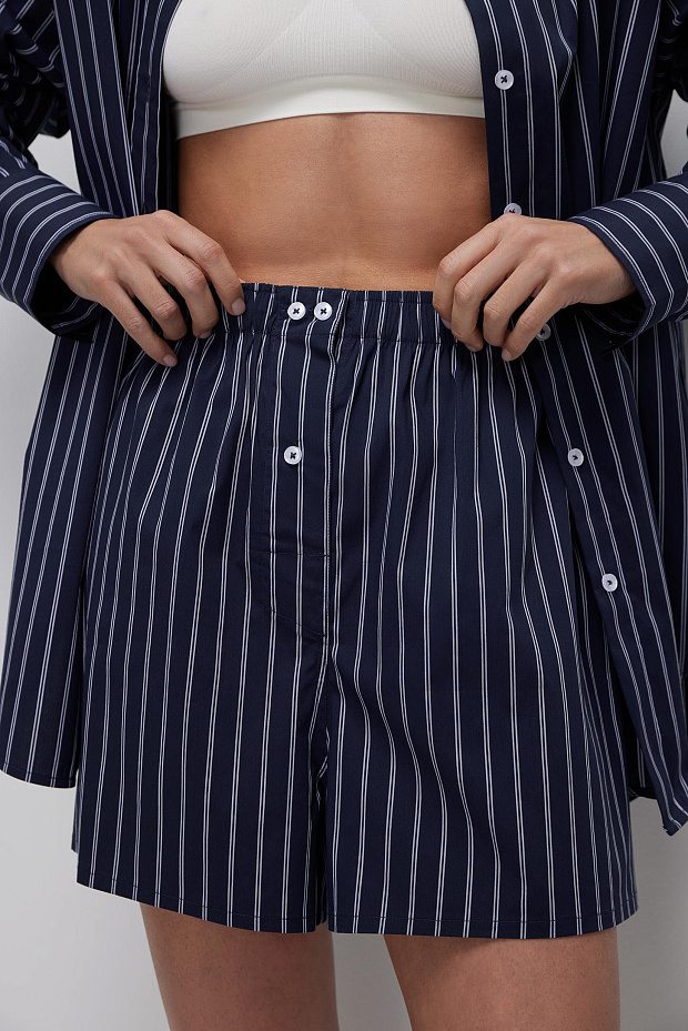 Шорты пижамные (темно-синий)