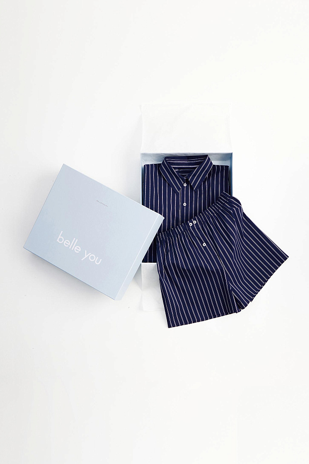 Шорты пижамные (темно-синий)