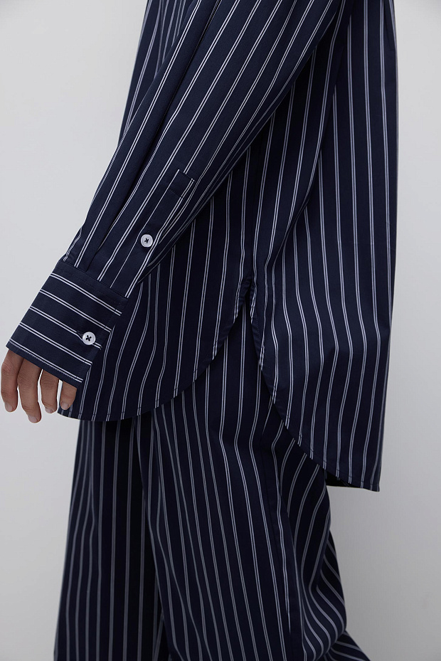 Рубашка оверсайз (темно-синий)