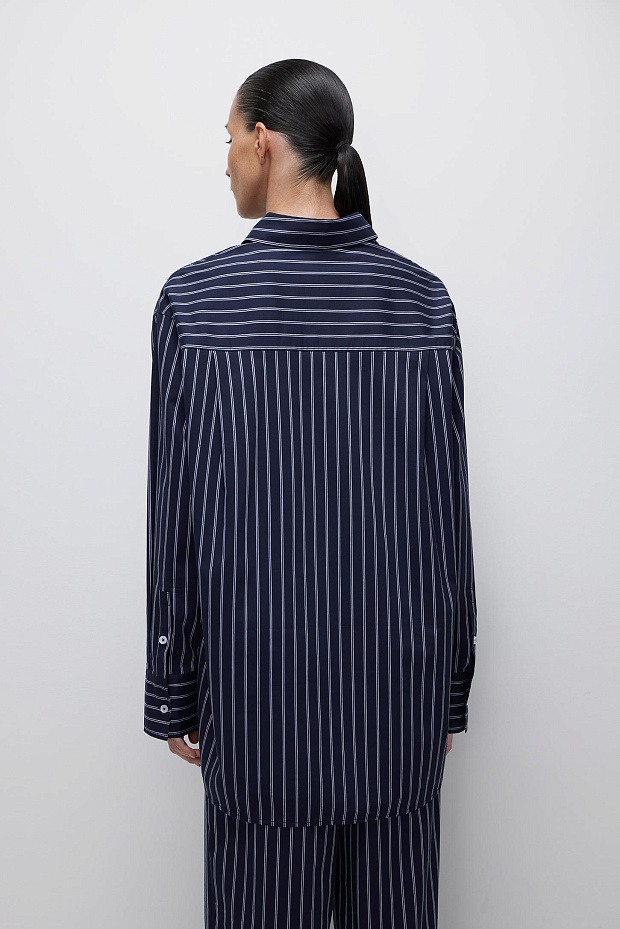 Рубашка оверсайз (темно-синий)