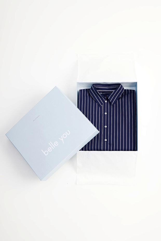 Рубашка оверсайз (темно-синий)